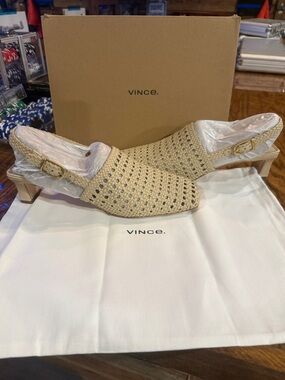Vince Women's Cream Woven Mules